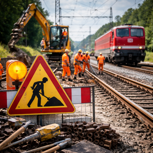 Baustellen auf der Rheintalbahn